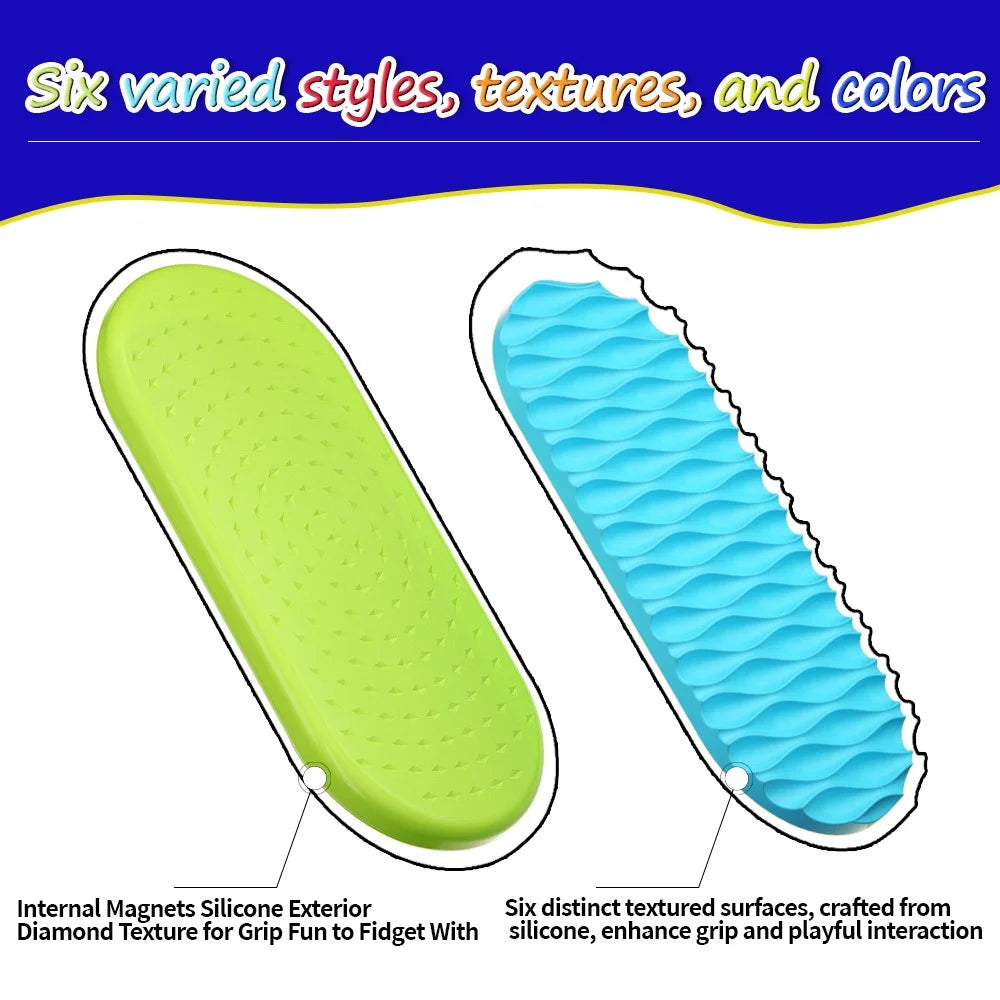 18Pcs / Set Sensory Magnet Toy Silicone Magnetic Slider for Autism Anxiety Stress Relief Toy - 6