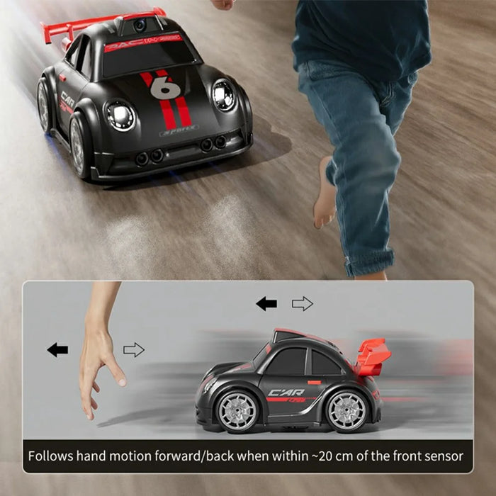 C6 Mini Cartoon RC Car Electric Vehicle Toy with Camera / 2.4 Inch Screen Controller / Music Function - Black - 2