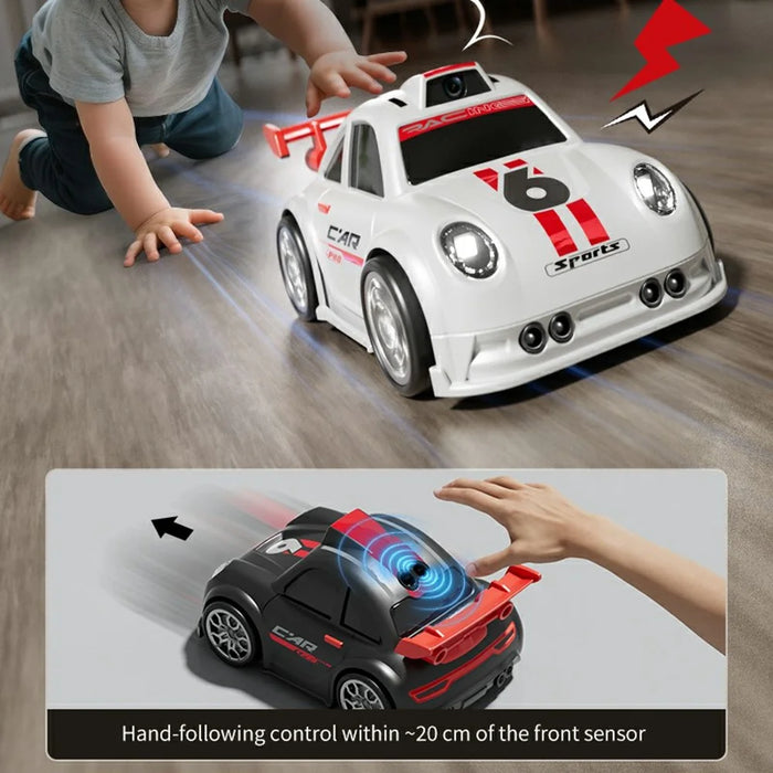 C6 Mini Cartoon RC Car Electric Vehicle Toy with Camera / 2.4 Inch Screen Controller / Music Function - Black - 3
