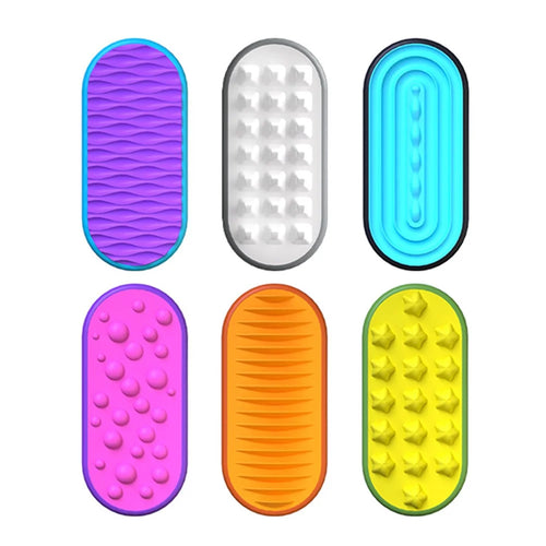 6Pcs / Set Sensory Magnetic Finger Toys for Autism Anxiety Stress Relief Silicone Magnetic Slider - 1