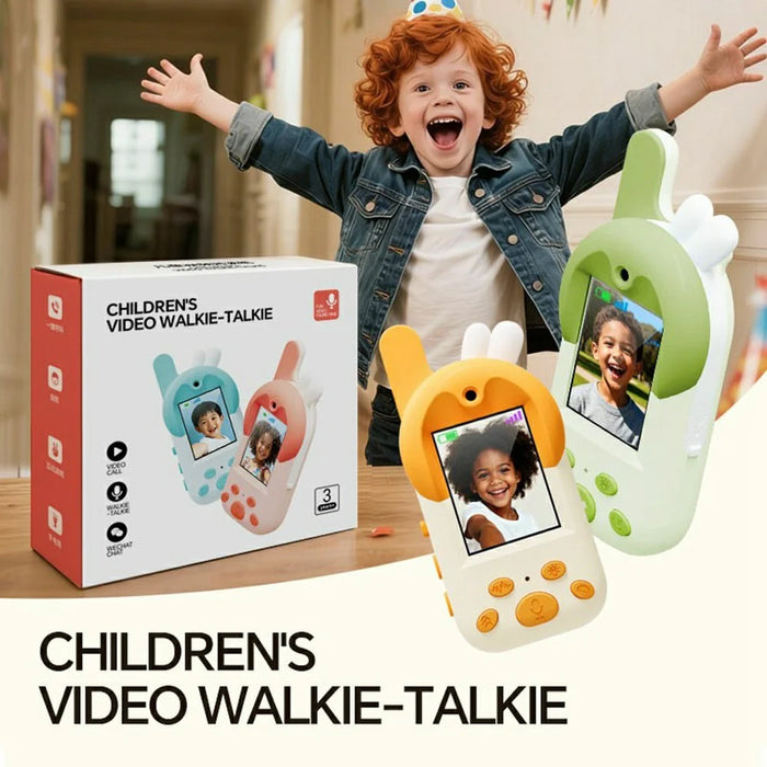D100 Children's Video Walkie-Talkie Interactive Parent-Child Toy Camera Voice Communication Long Range - Blue  /  Pink - 2