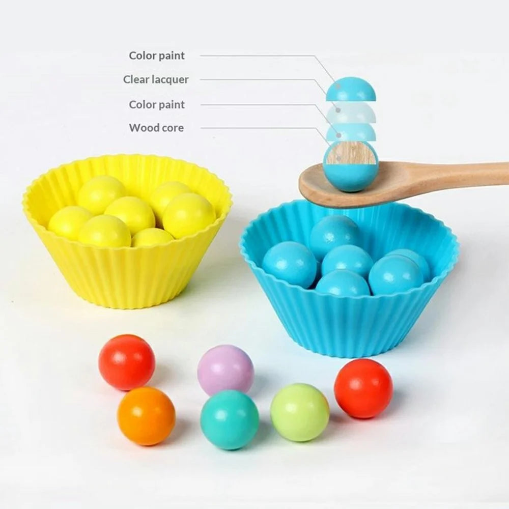 YF-055 Wooden Advanced Clip Beads Puzzle Toy 77 PCS Colorful Beads Fine Motor Skills Training Educational Toy Set - 4