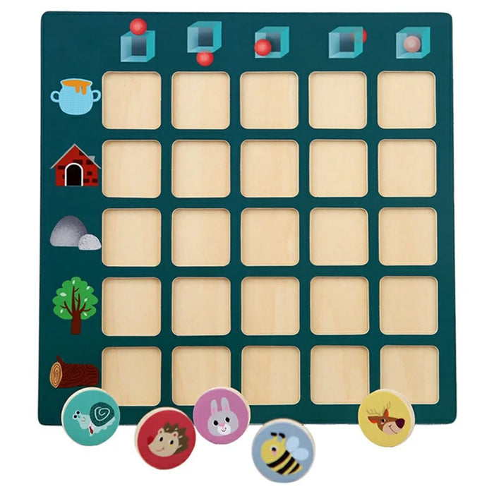 MWDH-058 Children Logic Thinking Board Game Animal Pattern Direction Cognition Matching Educational Toy - 1