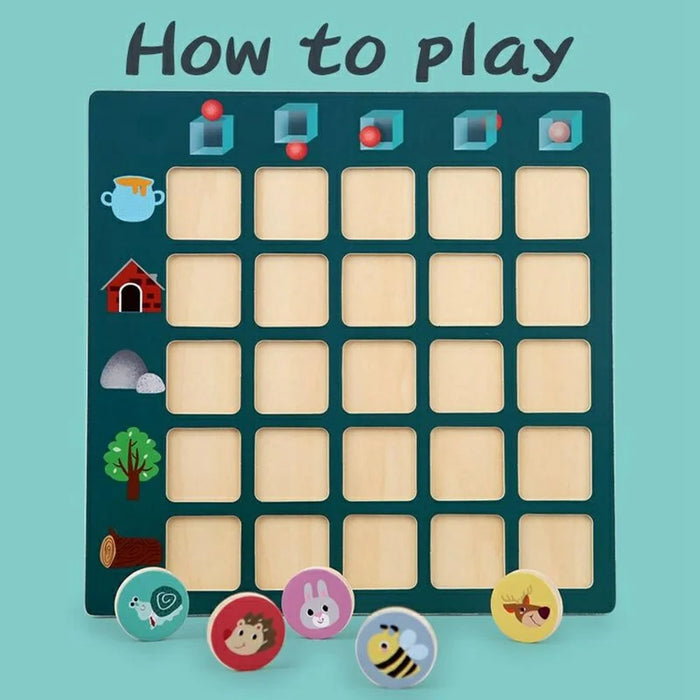 MWDH-058 Children Logic Thinking Board Game Animal Pattern Direction Cognition Matching Educational Toy - 4