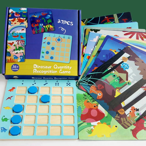 MWDH-059 Cartoon Dinosaur Pattern Direction Cognition Matching Educational Toy Children Logic Thinking Board Game - 1