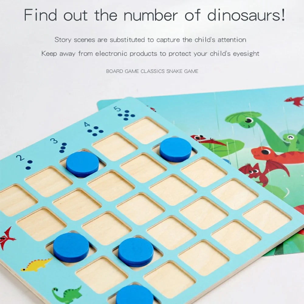 MWDH-059 Cartoon Dinosaur Pattern Direction Cognition Matching Educational Toy Children Logic Thinking Board Game - 6