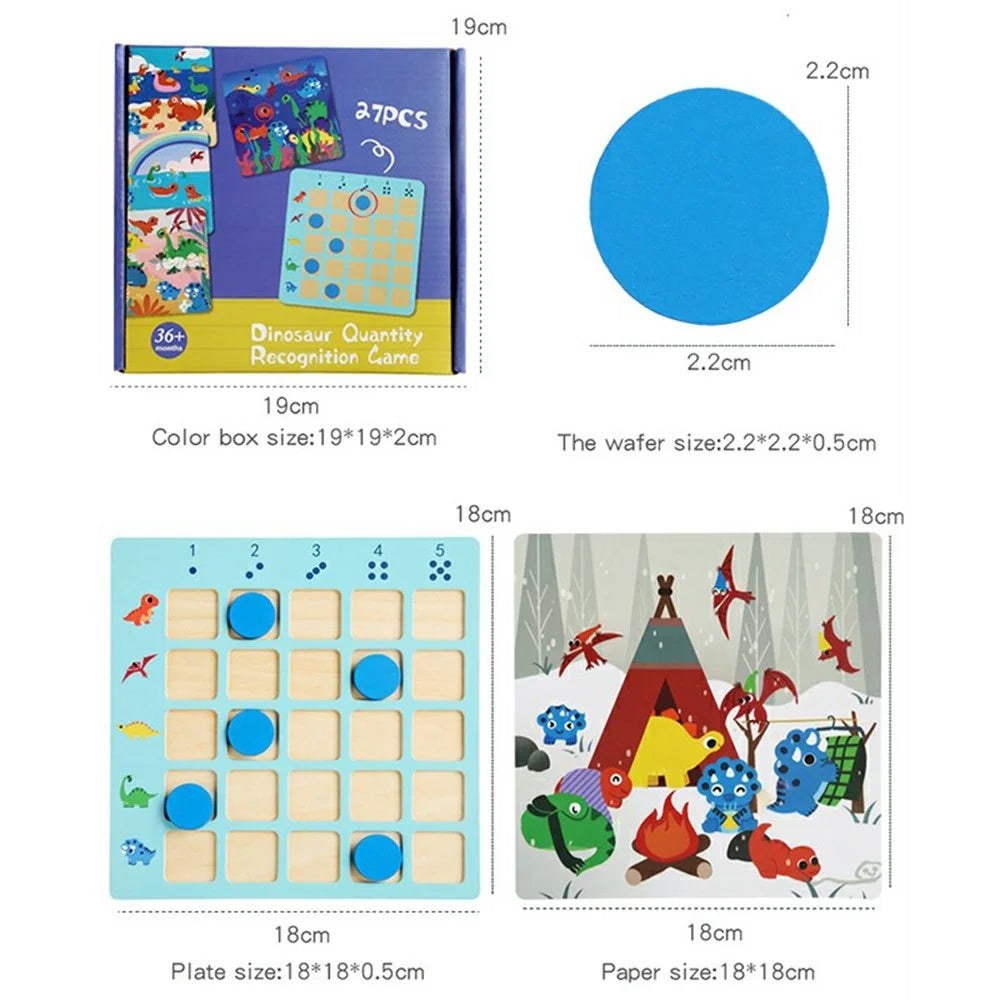 MWDH-059 Cartoon Dinosaur Pattern Direction Cognition Matching Educational Toy Children Logic Thinking Board Game - 7