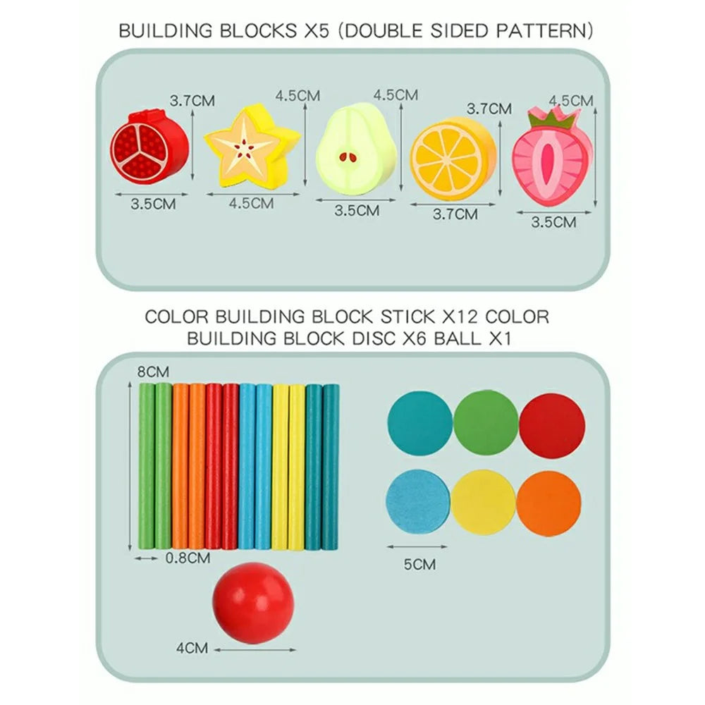 MWDH-021 10 in 1 Wooden Bead Maze Cube with Xylophone and Clock Preschool Toy for Kids - 6