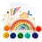 YF-057 Rainbow Clip Beads Kids Puzzle Concentration Training Set Color Recognition Educational Toy - 1