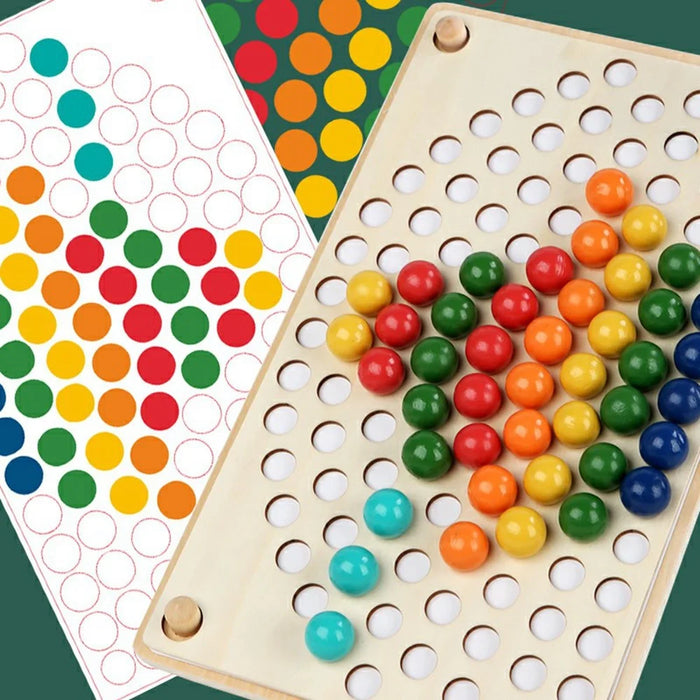 YF-057 Rainbow Clip Beads Kids Puzzle Concentration Training Set Color Recognition Educational Toy - 5