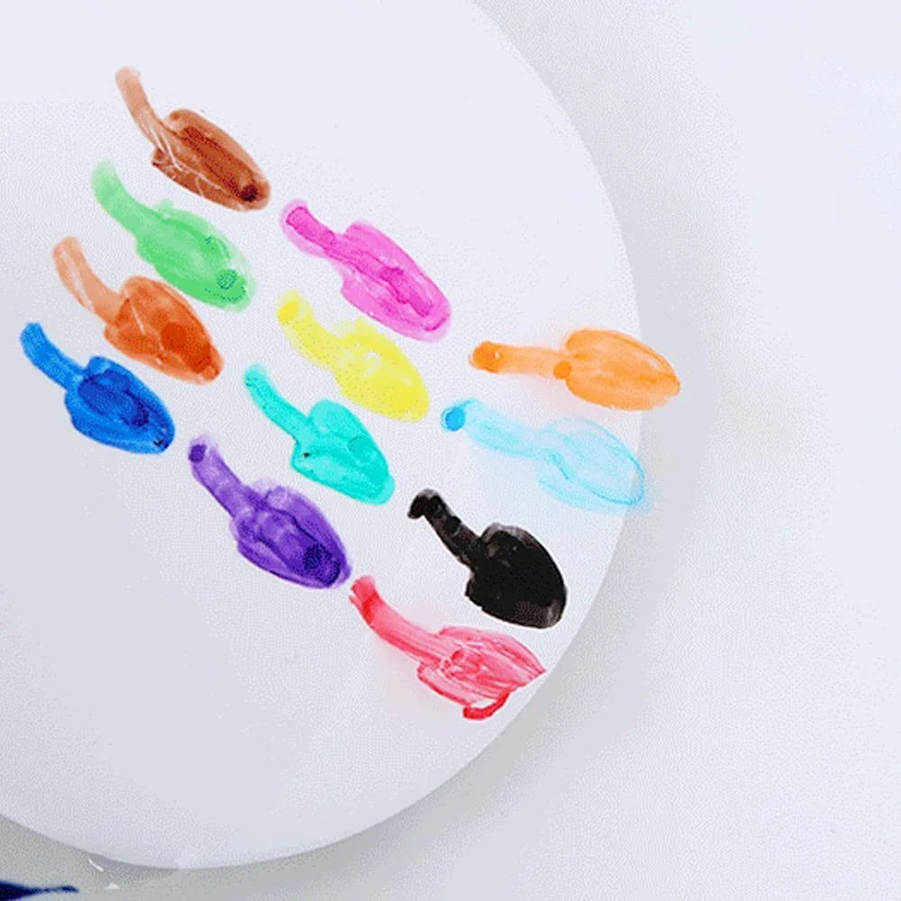 6820 8Pcs Magic Water Art Painting Marker Pen with Ceramic Spoon Set Doodle Toy for Kids - 5