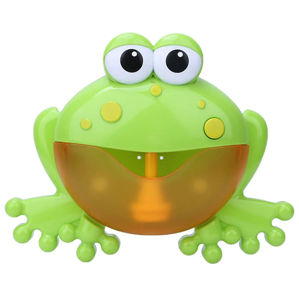 Cartoon Frog Bubble Machine Music Bath Toy with Suction Cups for Baby Toddler Bathtub Play - 5