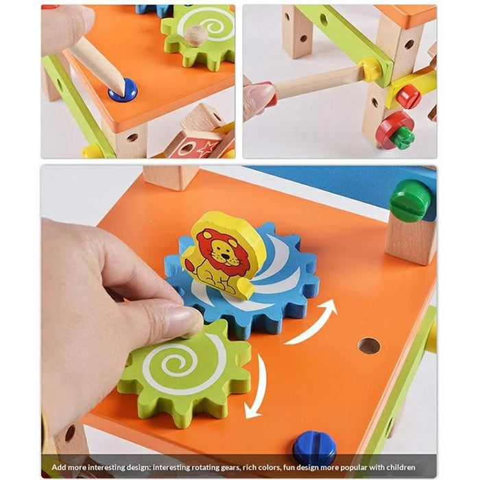 Assembling Wooden Chair STEM Building Toy Set for Kids Kindergarten Learning Toy - Style A - 3