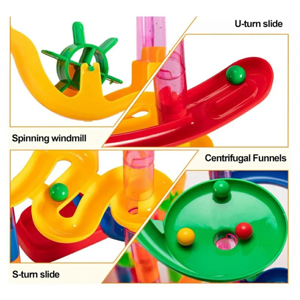 678-7 105Pcs Marble Run Building Set STEM Educational Toy 3D Puzzle Track Construction Kit for Children - 4