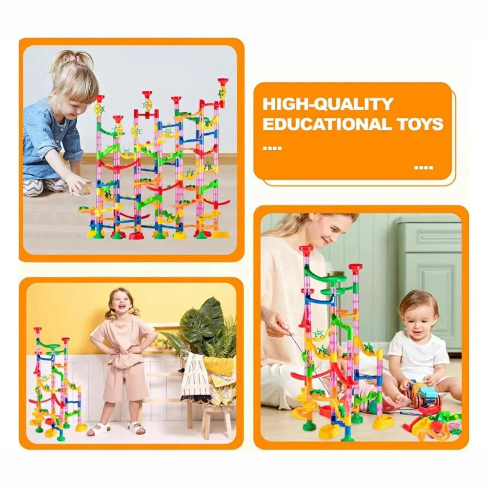 678-7 105Pcs Marble Run Building Set STEM Educational Toy 3D Puzzle Track Construction Kit for Children - 5