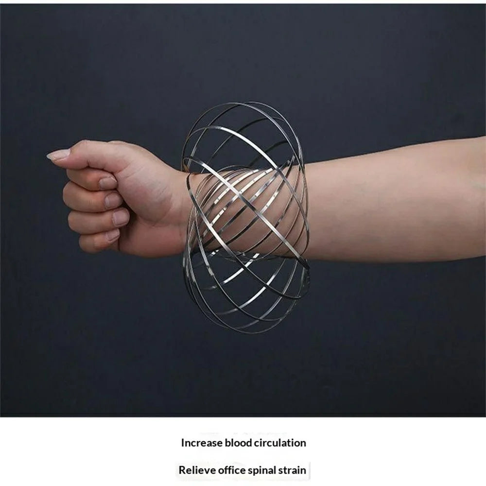 3D Magic Coil Stress Relief Toy Stainless Steel Kinetic Spiral Anti Anxiety Decompression Toy - Silver - 2