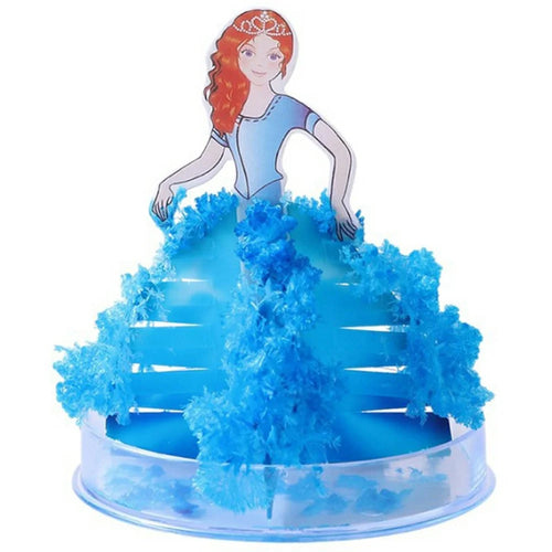 Magic Paper Tree Toy Growing Blossom Tree with Princess Dress Design Tabletop Decor - Blue - 1