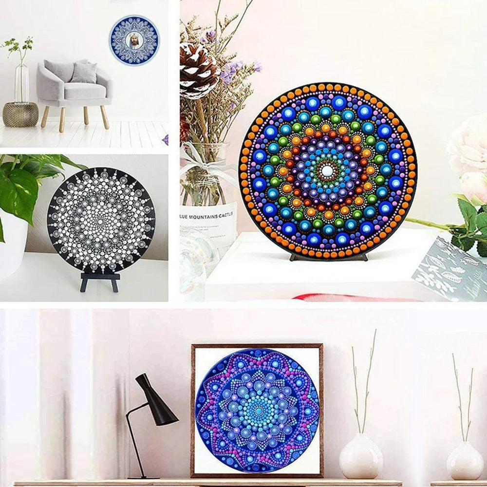 32Pcs / Set Mandala Dotting Tools DIY Painting Art Kit with Mandala Stencils Paint Tray - 5