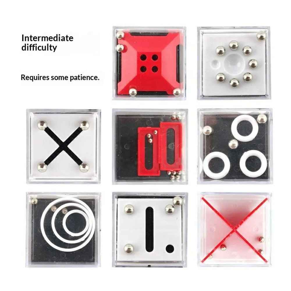 24Pcs / Set Gravity Maze Puzzle Box Steel Ball Balance Game for Kids Intelligent Educational Toy - 3