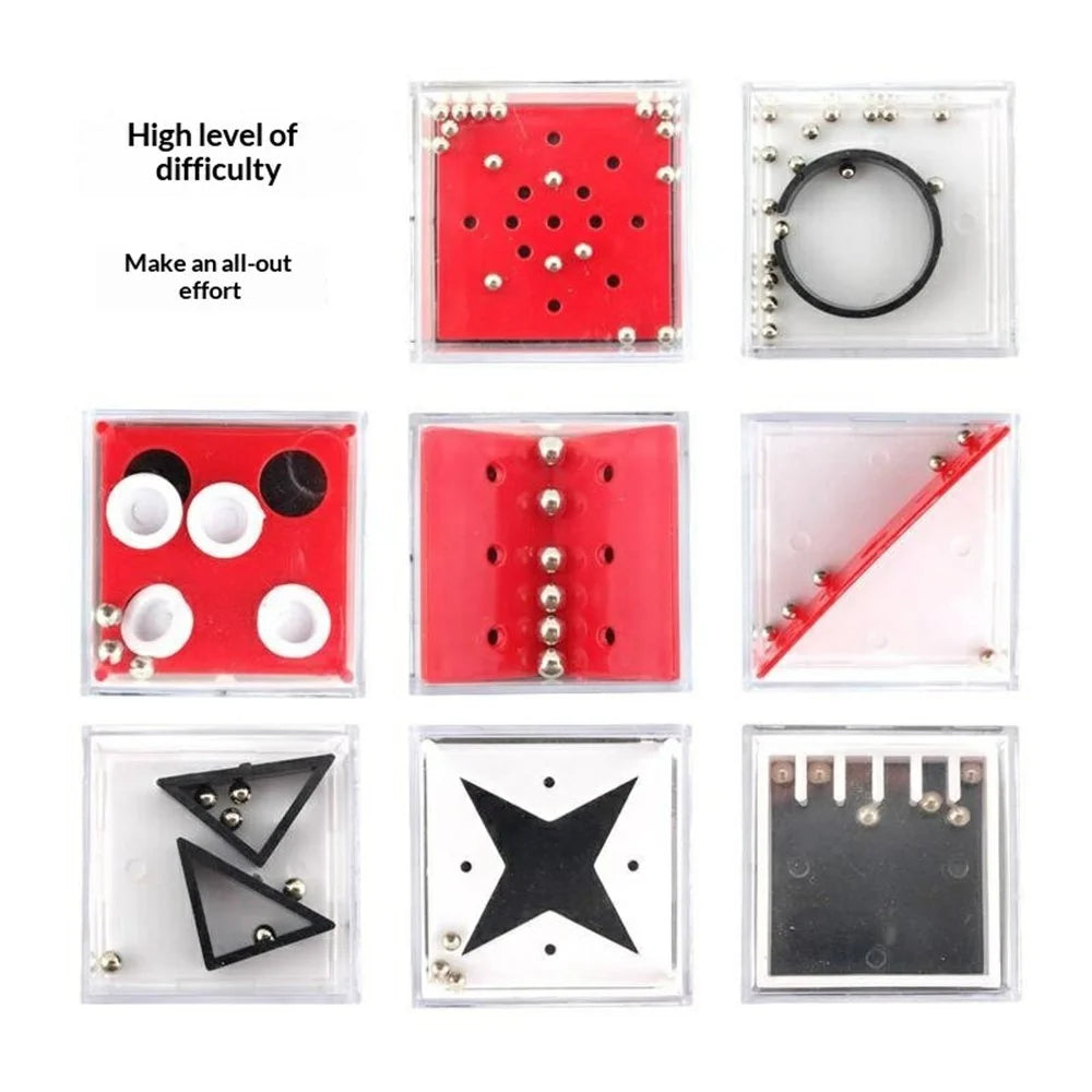 24Pcs / Set Gravity Maze Puzzle Box Steel Ball Balance Game for Kids Intelligent Educational Toy - 4