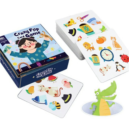 Children Memory Matching Crazy Cards Toys Animal Traffic Cognition Early Educational Table Game - Multi-color - 1