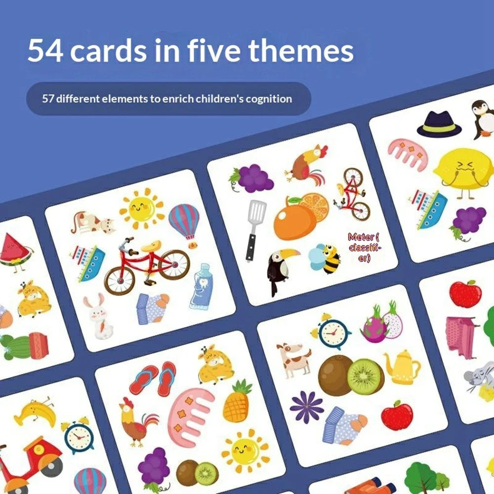 Children Memory Matching Crazy Cards Toys Animal Traffic Cognition Early Educational Table Game - Multi-color - 3