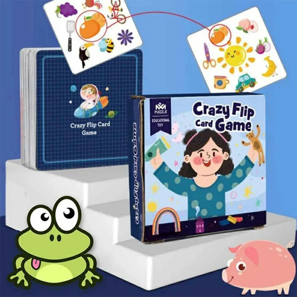 Children Memory Matching Crazy Cards Toys Animal Traffic Cognition Early Educational Table Game - Multi-color - 7