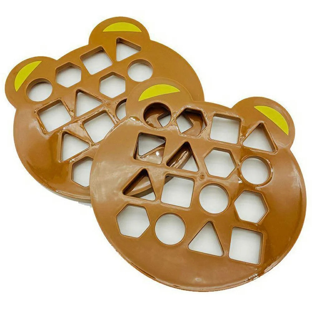 Little Bear Geometric Shape Matching Puzzle Educational Cognitive Training Game Kids Toy Gift - Multi-color - 7