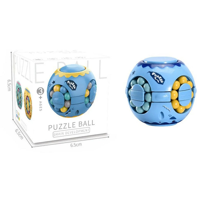 117M Rotate Slide Magic Bean Puzzle Cube Gyro Spinner Toy Fingertips Rotation Games Gift for Kid - Blue - 7