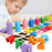 3 in 1 Wooden Alphabet Number Matching Puzzle Board with Rainbow Counting Rings Early Learning Toy - Multi-color - 2