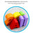 3 in 1 Wooden Alphabet Number Matching Puzzle Board with Rainbow Counting Rings Early Learning Toy - Multi-color - 5