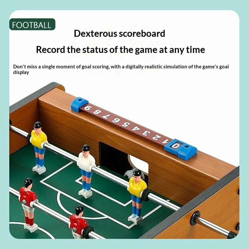 Mini Wooden Desktop Football Table Game Double Player Interactive Indoor Soccer Toy, 34.5 x 21.5 x 8cm - 4