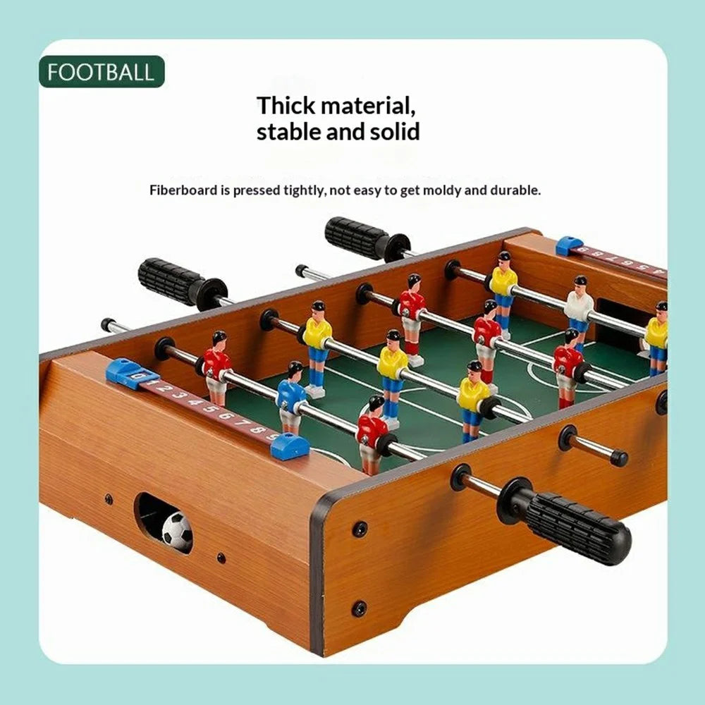 Mini Wooden Desktop Football Table Game Double Player Interactive Indoor Soccer Toy, 34.5 x 21.5 x 8cm - 5