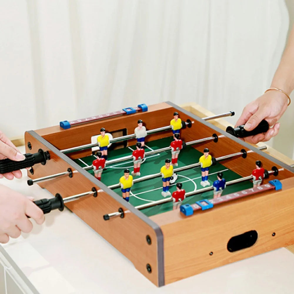 Mini Wooden Desktop Football Table Game Double Player Interactive Indoor Soccer Toy, 34.5 x 21.5 x 8cm - 7