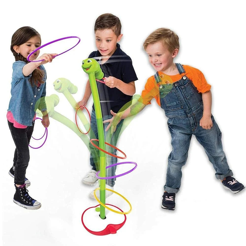 Bug Electric Ring Toss with Music Sway Insect Ring Toss Toy Interactive Balance Game Gift for Kids - Green - 7