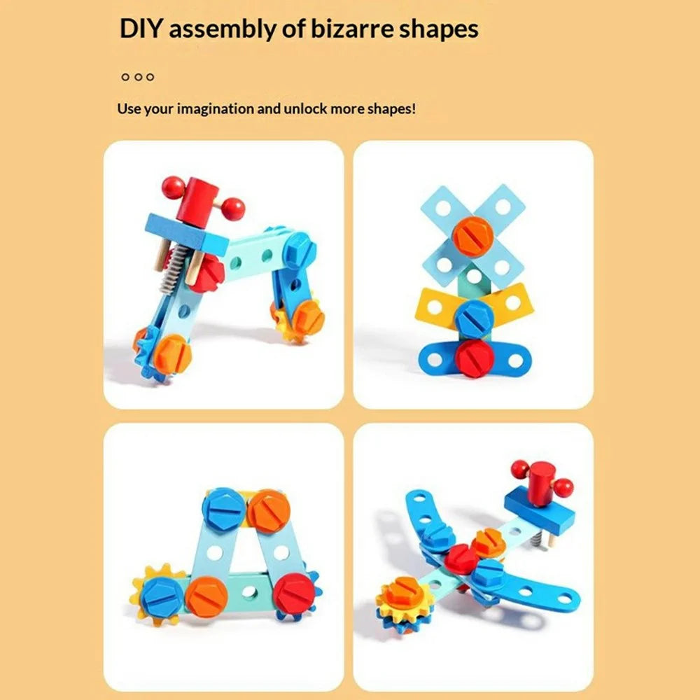 MWDH=2404 Children Pretend Play Screw Nut Tool House Toy Educational Learning Development Toy Gift for Kids - 3