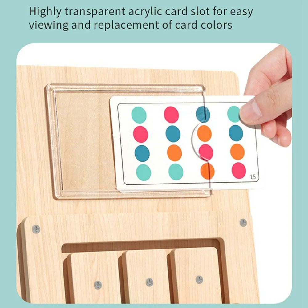 MWDH-2405 Four Color Matching Cognition Learning Game Board Wooden Logic Thinking Toy for Children - 4