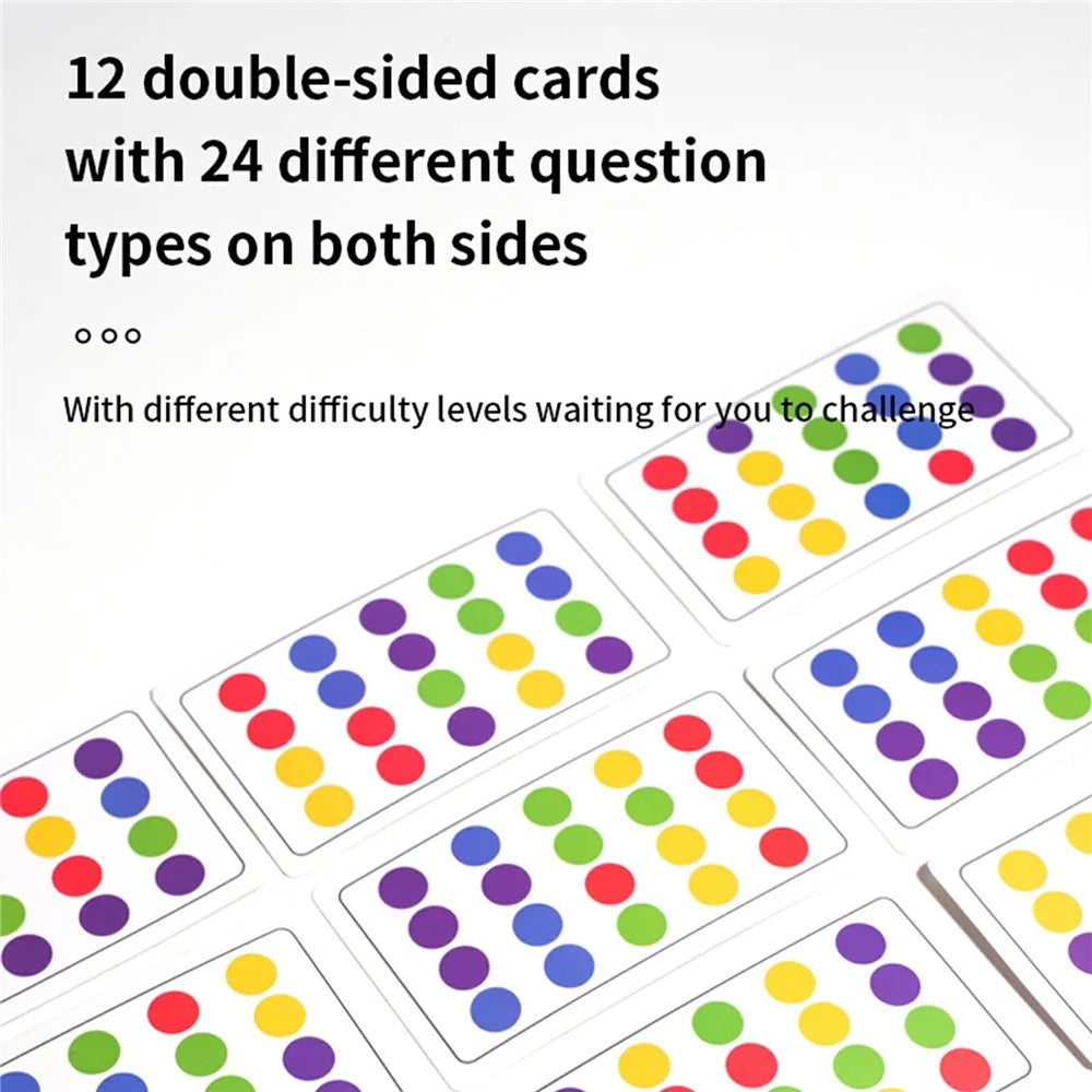 MWDH-2510 Five Color Matching Logic Positioning Game Board Wooden Educational Cognitive Development Toy - 3