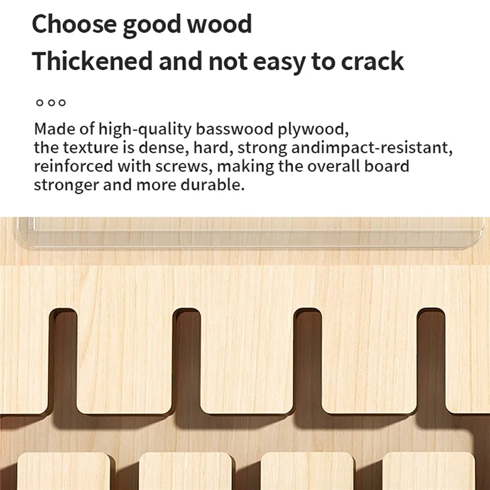 MWDH-2511 Alphabet Matching Game Letter Spelling Board Wooden Matching Words Toy with Colorful Letters for Kids Educational Toy - 3
