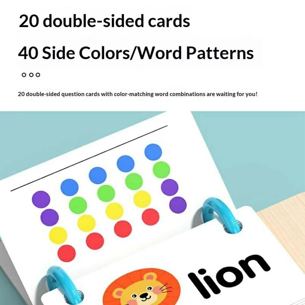 MWDH-2512 Five Color Matching Letter Word Spelling Wooden Board Logic Learning Educational Toy for Children - 6