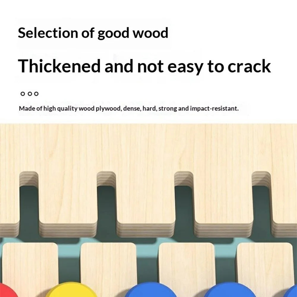 MWDH-2512 Five Color Matching Letter Word Spelling Wooden Board Logic Learning Educational Toy for Children - 7