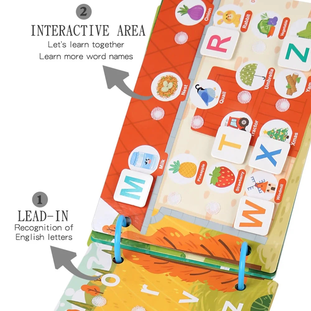 Reusable Tear and Stick Busy Book for Toddlers Early Learning Magic Tape Activity Book Quiet Educational Toy - 557 - 7