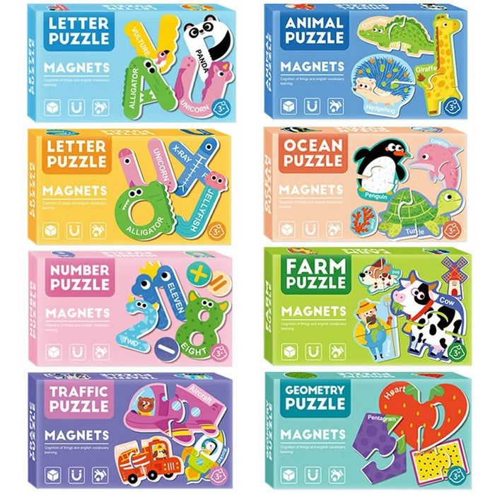 Letters / Numbers / Animals Magnetic Puzzle Fridge Stickers Cognitive Learning Educational Toy for Kids - 591 - 5