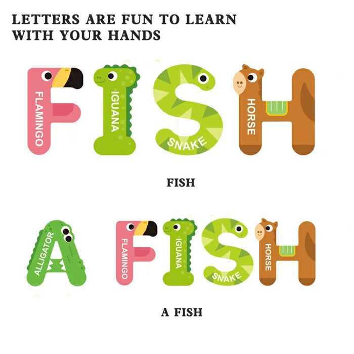 Letters / Numbers / Animals Magnetic Puzzle Fridge Stickers Cognitive Learning Educational Toy for Kids - 591 - 6