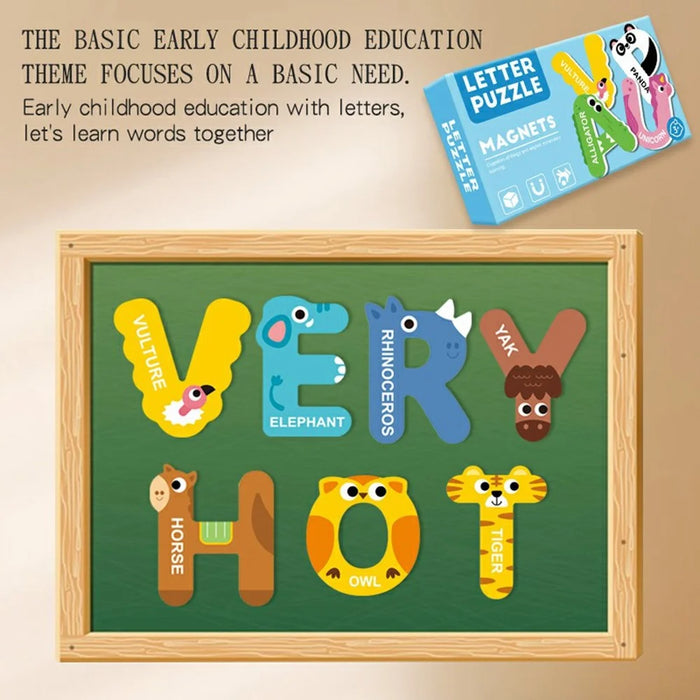 Letters / Numbers / Animals Magnetic Puzzle Fridge Stickers Cognitive Learning Educational Toy for Kids - 591 - 7