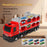 207cm Kids Deformation Ejection Truck Toy with 8 Metal Cars, Foldable Track Transforming Carrier Truck - Red - 2