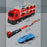 207cm Kids Deformation Ejection Truck Toy with 8 Metal Cars, Foldable Track Transforming Carrier Truck - Red - 7