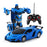 2 In 1 Transformation Robots Racing Car Toy RC Deformation Car Sports Vehicle Model Kids Gift - Blue - 1