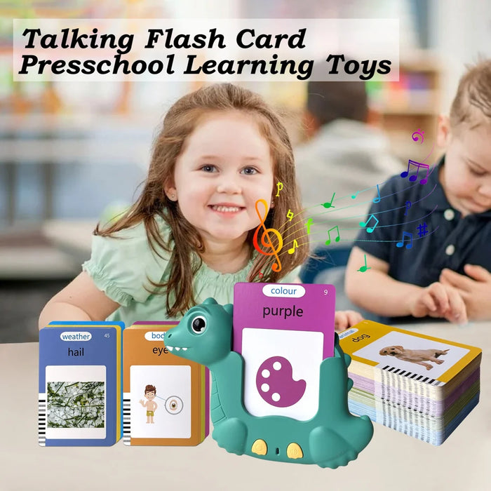 Cartoon Dinosaur Card Reading Machine with 510 Flash Cards Educational Learning Toy for Kids Early Development - 5