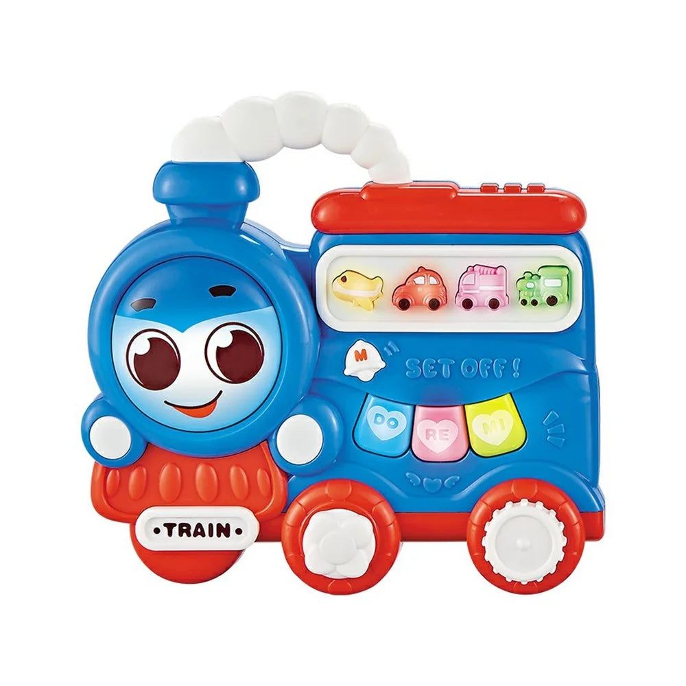 BEL8823-D Kids Electronic Piano Cartoon Train Musical Toy with Light Sound Educational Instrument Learning Toy, Random Color - Train - 2